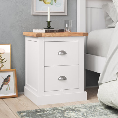 Horacia 45cm W Solid + Manufactured Wood Bedside Table