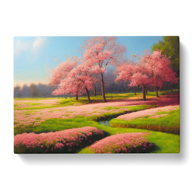 Spring Meadow Landscape Vol.2 - Wrapped Canvas, 50cm H x 76cm W x 3cm D