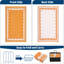 Tapis d'extérieur réversible Modern Wave, tapis en plastique imperméable et résistant aux rayons UV, facile à nettoyer, orange / blanc, patio, jardin, terrasse, tapis de camping, 8 x 10 pi-2114518012-2114518010