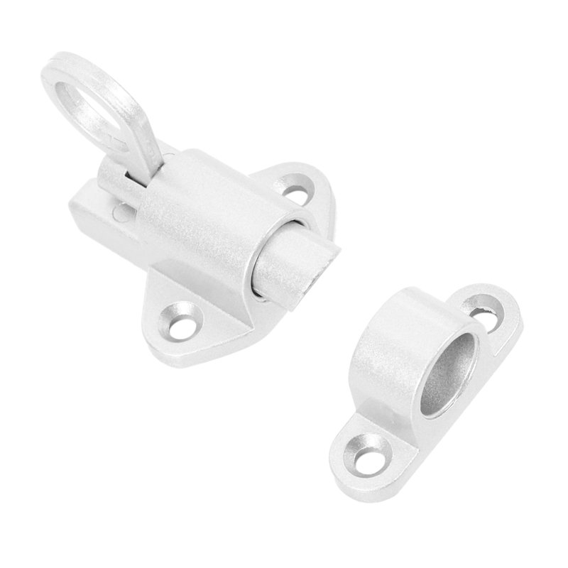 Spring Bounce Door Bolt Latch, Gray