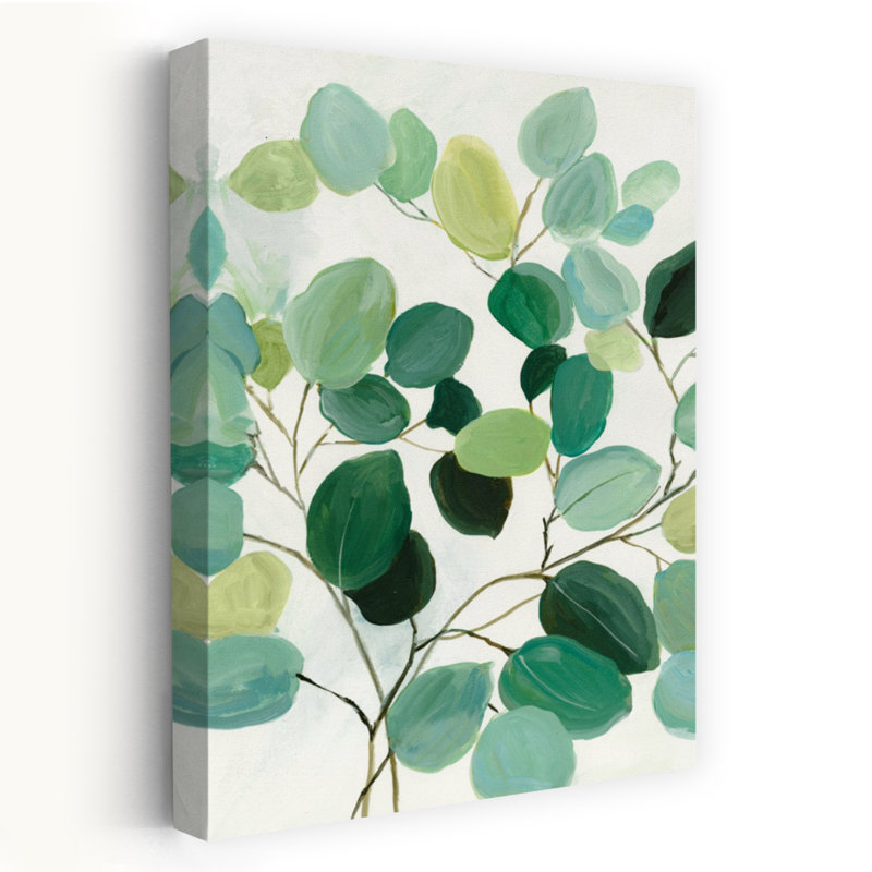 Branche de vert I, art contemporain de paysage minimaliste contemporain, H 36 po x l 24 po