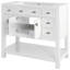 Meuble-lavabo moderne 36 po avec lavabo supérieur et armoire à miroir avec barre à serviettes-97699505