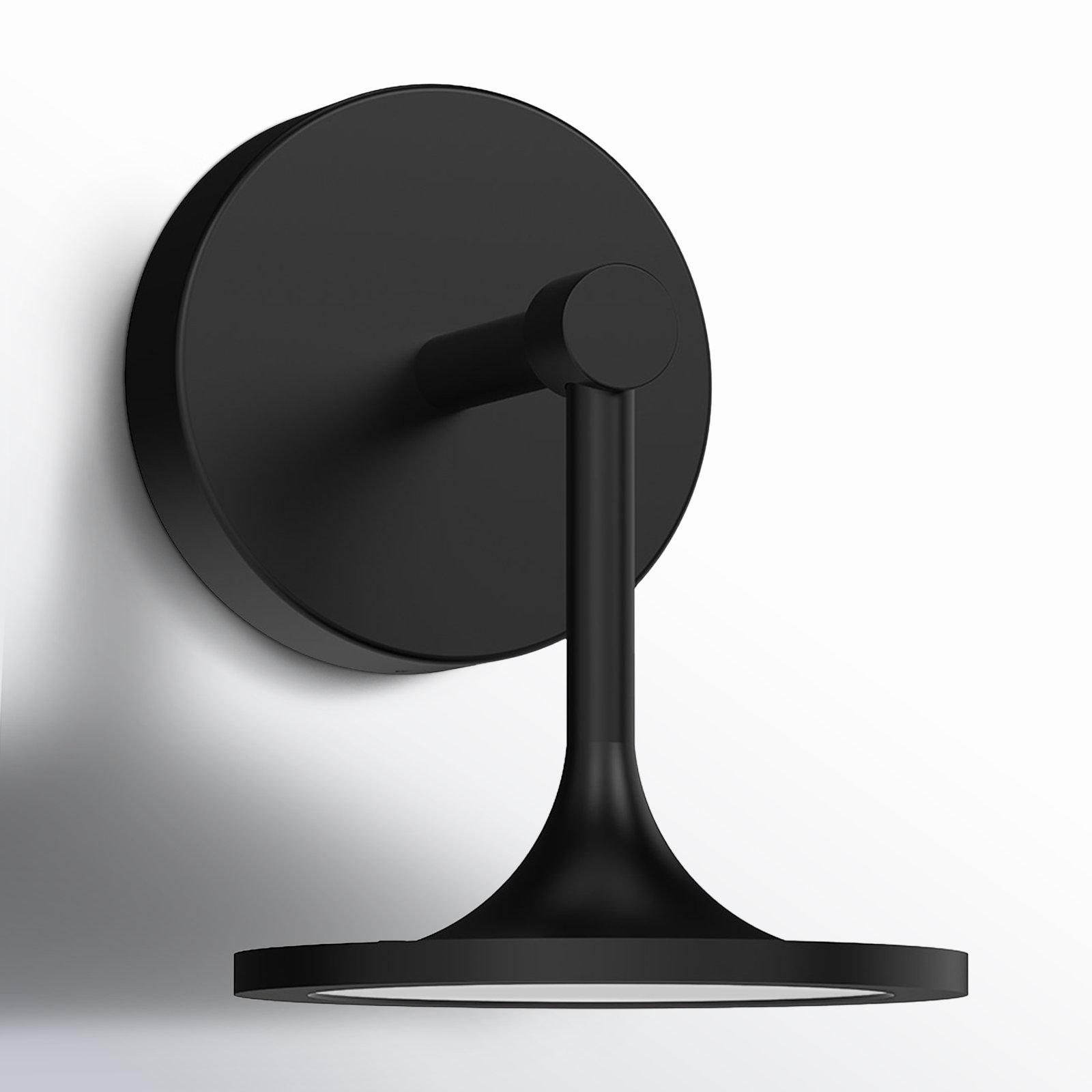 Daveney Single Light Dimmable LED Armed Sconce, Matte Black