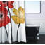 Rideau de douche simple à imprimé floral-23238816