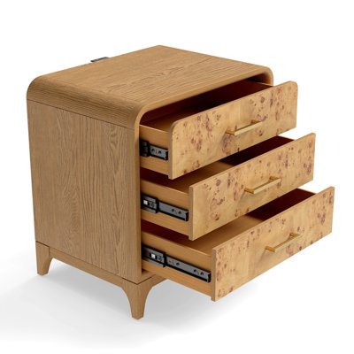 Burl Oak Nightstand