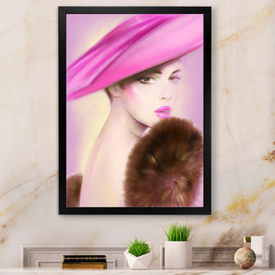 " Stylish Fashionista With Pink Hat "