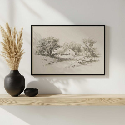 «Cottage Cottage Dessin I» par William Bartholomew, reproduction d'art