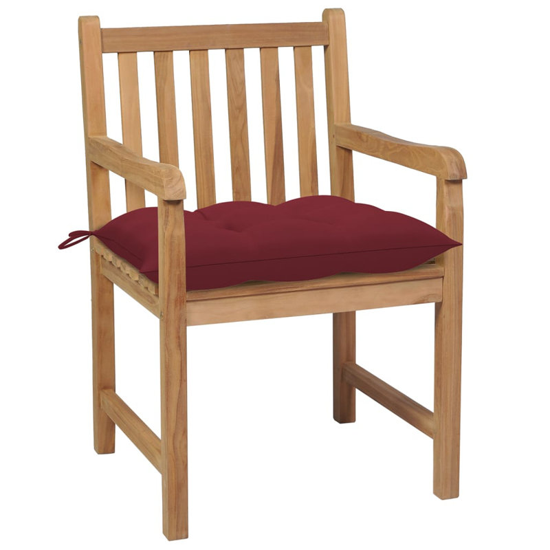 Chaise de patio avec coussin Dorathy, Rouge