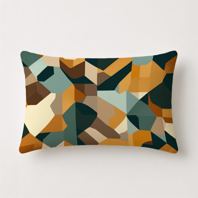 Cubic Plateaus Indoor And Outdoor Pillow