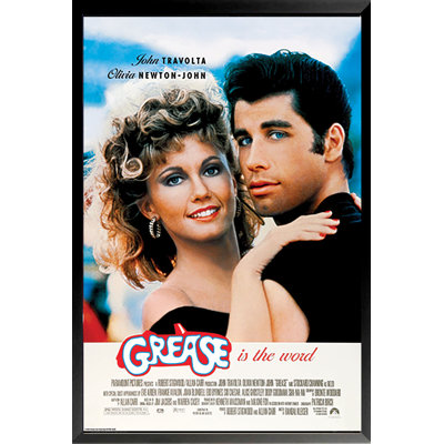 «Grease The Movie», publicité encadrée sur papier