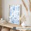 Motif floral de fleurs bleues à motif de chalet-2082216893