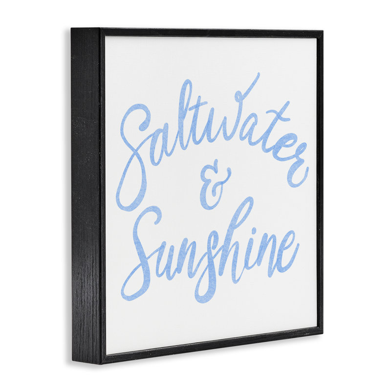 Giclée encadrée Minimal Saltwater & Sunshine, design par SunDance Group, H 12 po x l 12 po, Giclée encadrée noir minuit