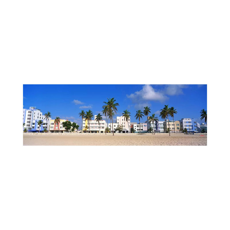 Miami Beach FL - Wrapped Canvas Panoramic Print, 30.48 cm H x 91.44 cm W x 1.91 cm D