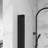 Bathtub Screen Panel Shower Door 180° Pivot, Black
