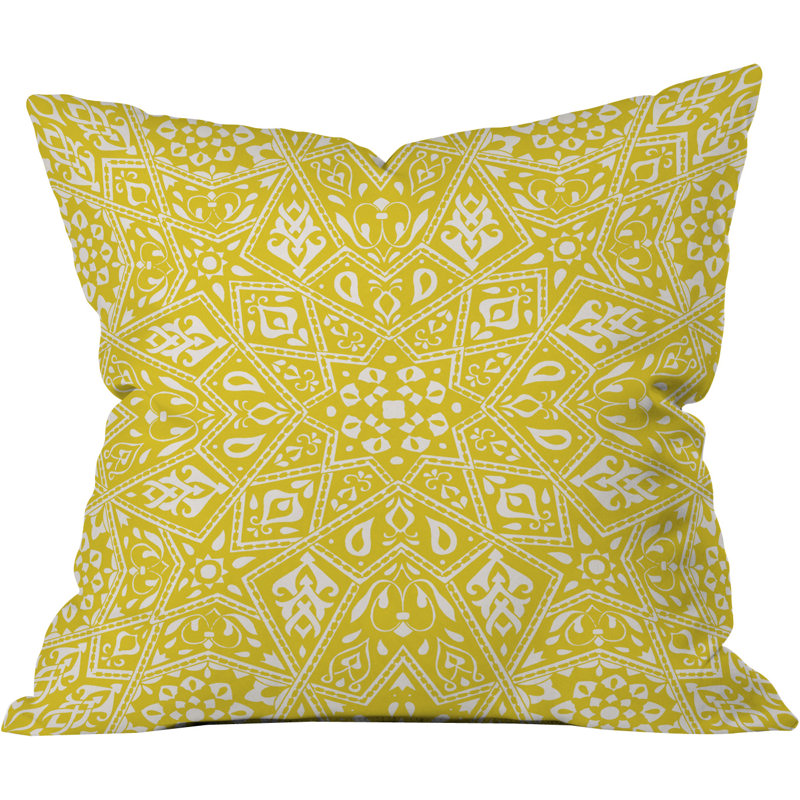 Coussin extérieur amirah, 16 po x 16 po, Jaune