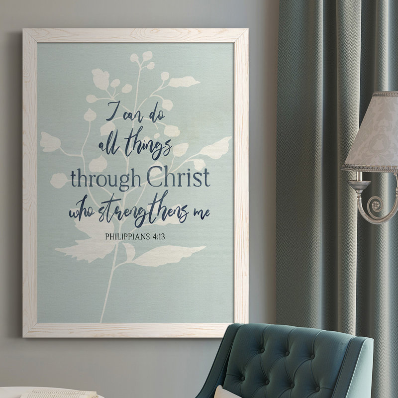 " I Can Do All Things ", White, 37.5" H x 27.5" W x 1" D