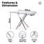 Darene Glass Top Metal Base Dining Table