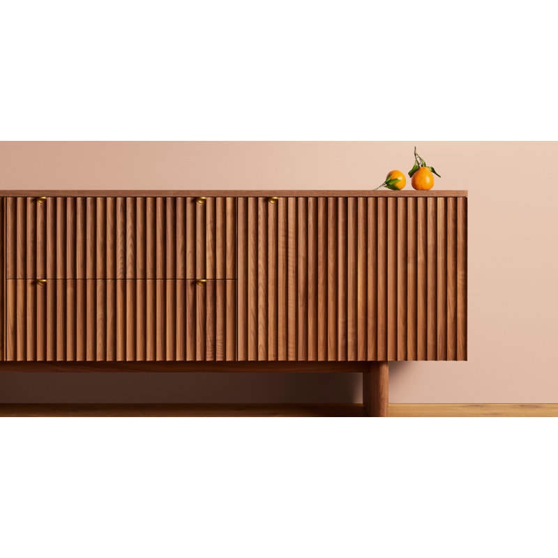 Murmur 80'' W Solid Wood Sideboard, Walnut
