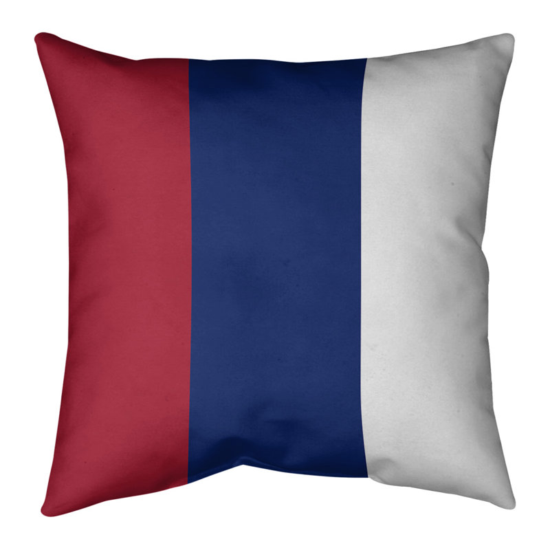 Housse de coussin, 16 po x 1 po, Bleu, Polyester filé