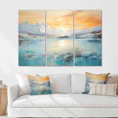 Glacier lever du soleil en Alaska - ensemble d'art mural glacier