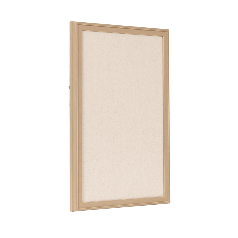 Tableau d'affichage en tissu avec cadre Oakhurst, 24" H x 15" L, Noir