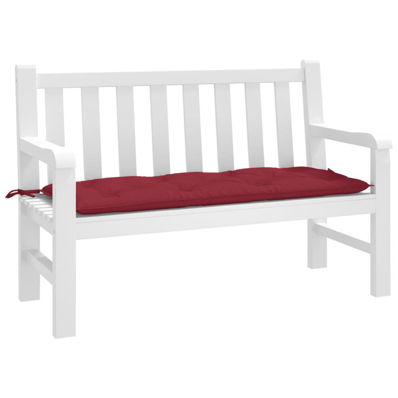 Coussin de siège d'extérieur, 47,2 po x 19,7 po, Vin rouge