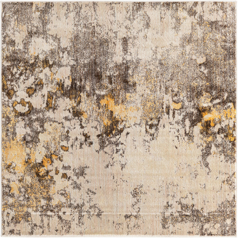 Fuse Abstract Indoor Rug, Square 5'