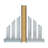 Crystal Pyramid Geometric Decorative Silver Bookends Set-1027079090