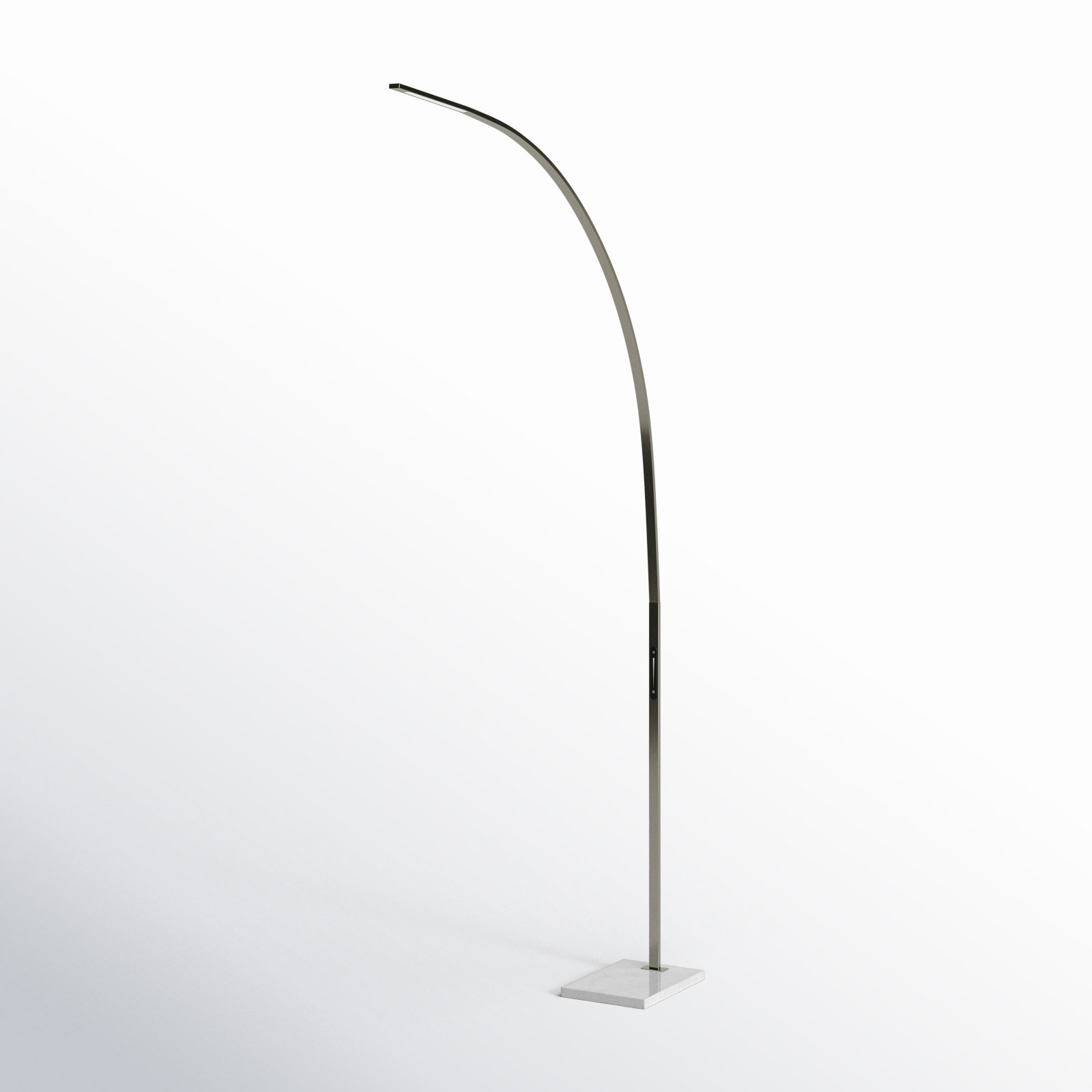 Esmerelda 91'' Dimmable LED Floor Lamp, Brushed Steel, Brushed Steel/Frosted Diffuser
