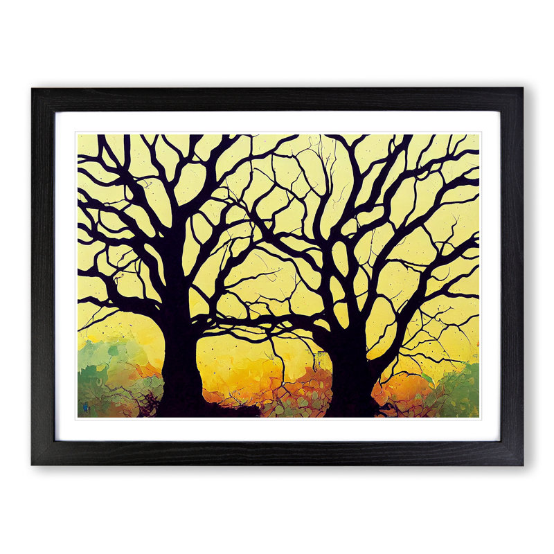 Beauteous Trees - Single Picture Frame Print, Black Framed, 46cm H x 64cm W x 2cm D