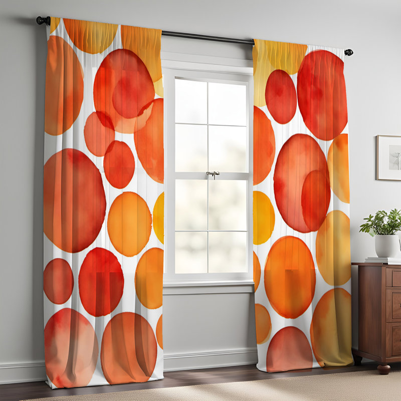 Paire de rideaux semi-transparents en polyester Settera, L 40 po x L 52 po