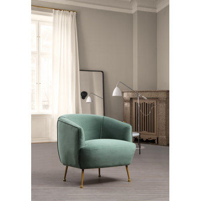 Brotherton 30.71" W Polyester Barrel Chair