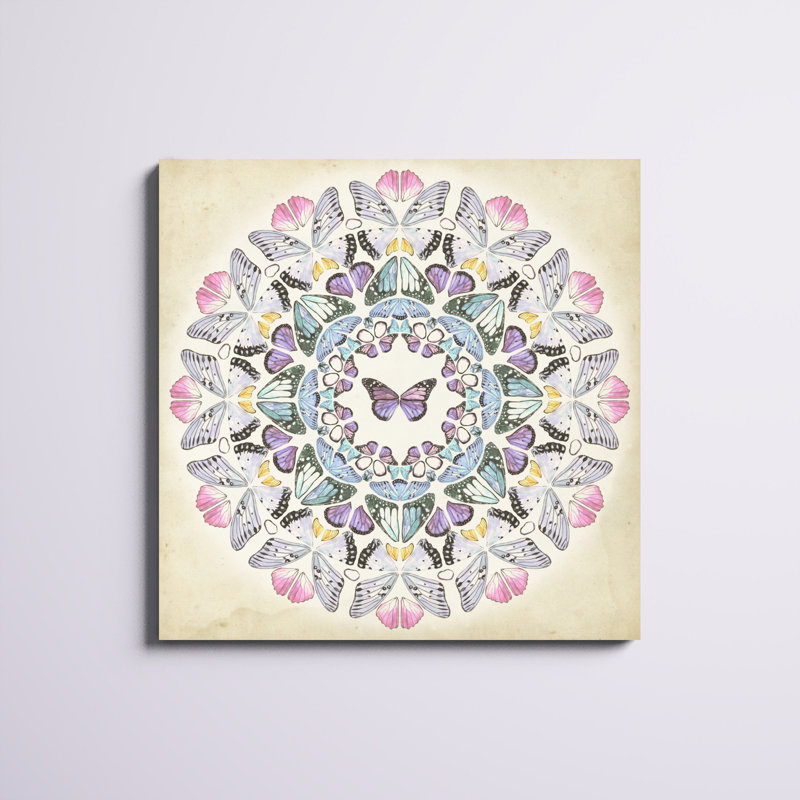 «Prosperity Mandala I», peinture sur toile, H 36 po x l 36 po