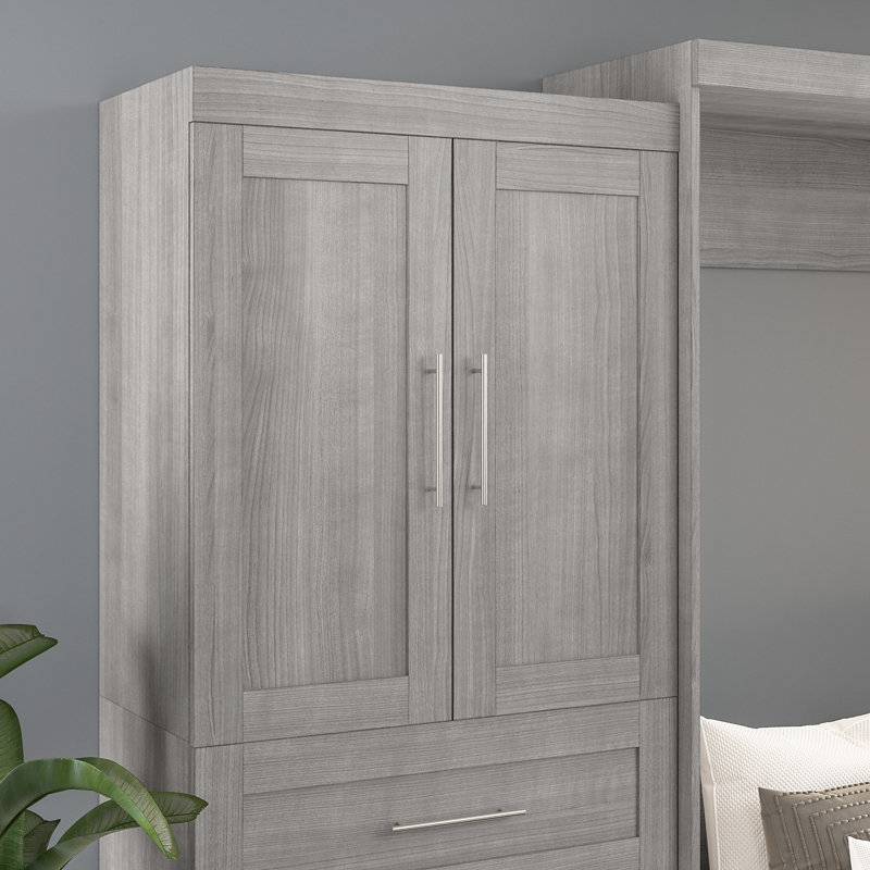 Portes Arlex pour rangement pour garde-robe, Gris platine, H 37,68 po x l 35,35 po x P 0,62 po