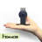 Mini Black Rustic T-Shape Design Non-Bypass Single Track One Door Hardware Kit For Cabinet Use-765576913