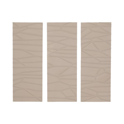 Sagebrook Home Set of 3 24X63 Chinati Dimensional Plaster Art.