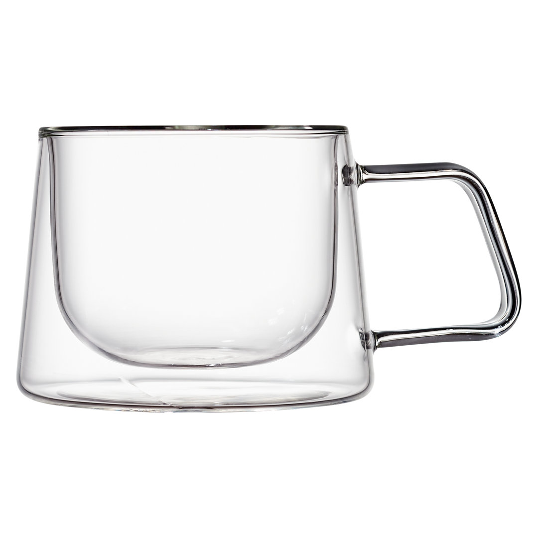 Cappuccino Barista Double Wall Insulated Coffee Mug, 270 ml 4 Piece Set,Tea,Latte,Beverage Glasses (Set of 4) Ivy Bronx