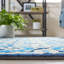 Tapis bleu crocheté à la main Childers-22211958
