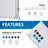 VIVOHOME Yes Vinyl Metal Whiteboard