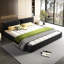 Très grand lit nuage gris foncé, revêtement en chenille, réglable, sans sommier, support en métal et bois de pin pour lit confortable avec tête de lit mobile, gris, pieds solides-686023849