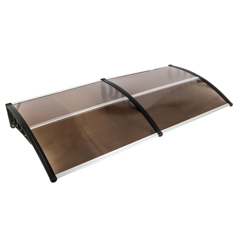Auvent de porte standard de 6 pi 4 po x P 3 pi brun