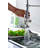 Commercial Kitchen Faucet Pull Down Sprayer Brushed Nickel Single Handle Kitchen Sink Faucet