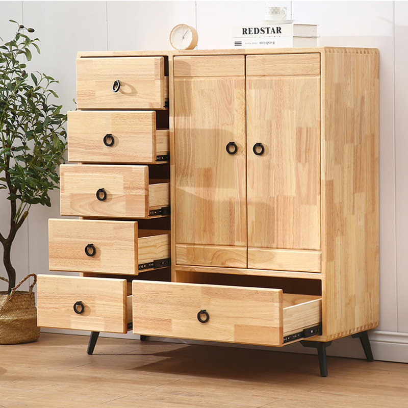Solid  Rubber Wood Console Cabinet