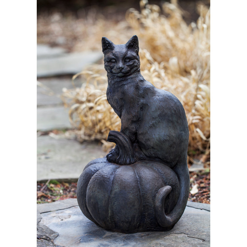 Cat on Pumpkin Statue, Terra Nera