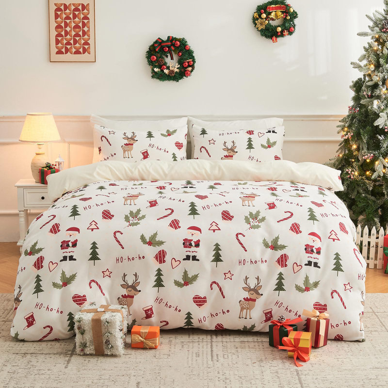 Housse de couette Gogreen, Housse de couette grand et 2 taies d'oreiller stan
