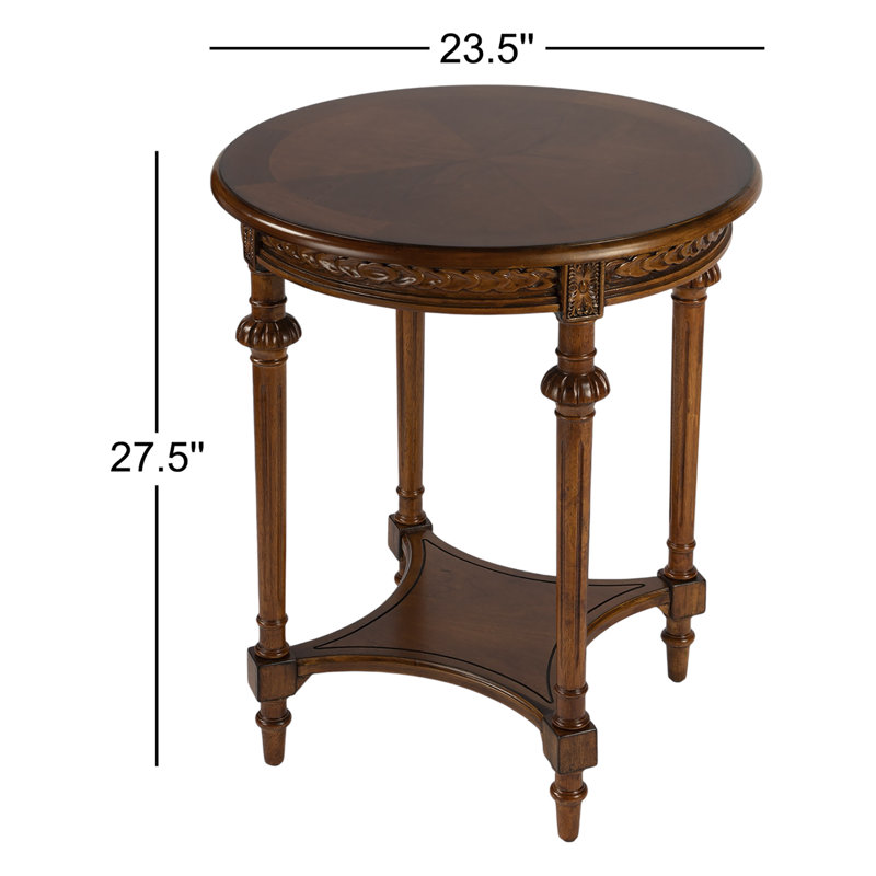 Hellinger Round End Table, Amber
