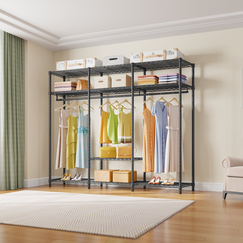 VIPEK V30 Black Heavy Duty Metal Freestanding Wardrobe Closet System