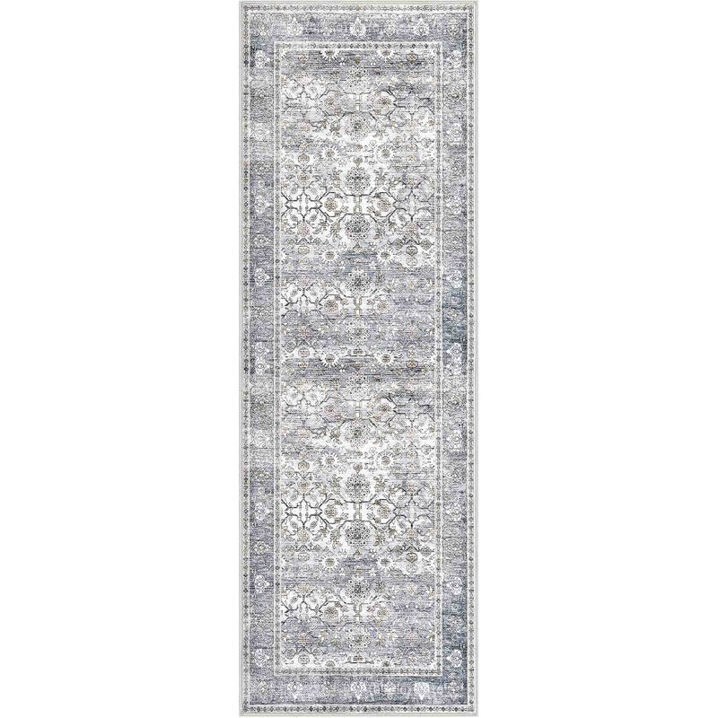 Tapis de cuisine lavables antidérapants, Bleu gris