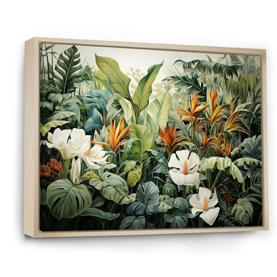 Décoration murale blanche botanique contemporaine Jungle Wonders - Plantes