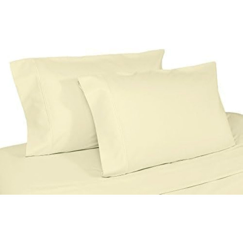 100% Organic Cotton Pillow Cases Standard Size Set of 2-100% Cotton Pillowcases GOTS Certified 500 Thread Count - Naturally Cooling Comfortable Breathable & Soft Pillow Cases (Powder Blue, Standard)